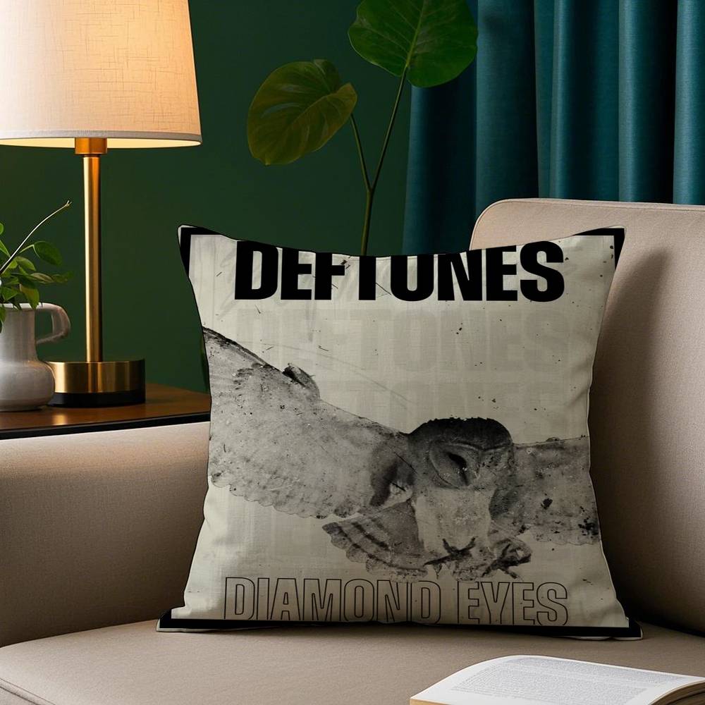 Рок D-Deftones Группа Наволочка Плюшевая Ткань Мягкая Наволочка Двусторонняя Печать Чехол для Подушки Дивана Декоративный