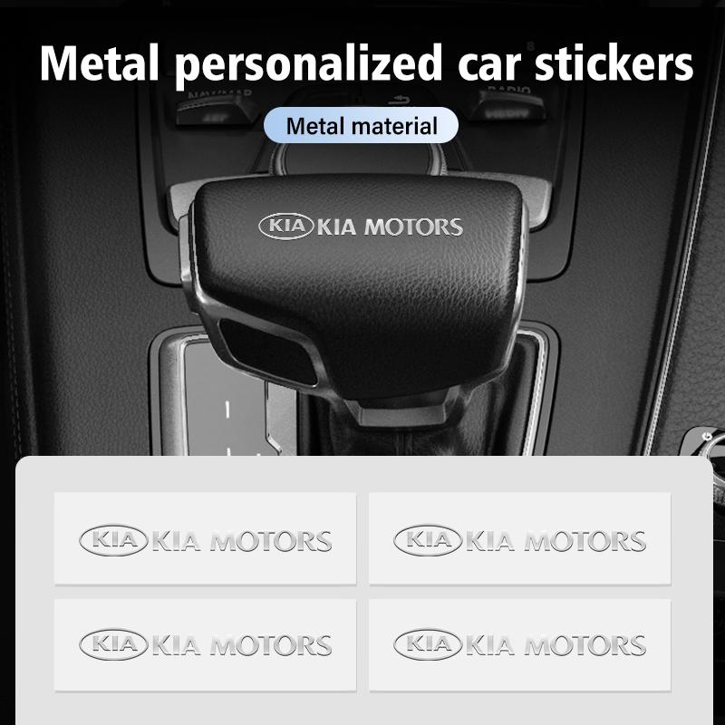 AABIU1 Metal Car Logo Sticker Car Door Window Wiper Stickers For KIA Cadenza Carens Carnival Cerato Ev6 FORTE K5 Sportage Rio Ceed Niro