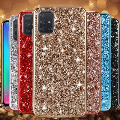 Покрытие с блестками для Samsung Galaxy A51 A71 A50 A70 A30 A40 A20 A10 A10E A20E A60 A80 A90, мягкий чехол