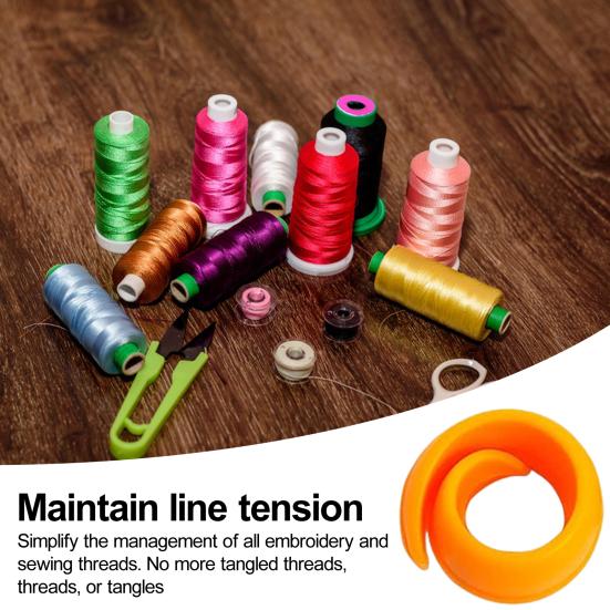 10/100 шт. эластичный скрученный держатель для ниток, многоразовый, с большой прочностью, сохраняет катушку с нитью в чистоте и организованности, швейная и вышивальная машина
