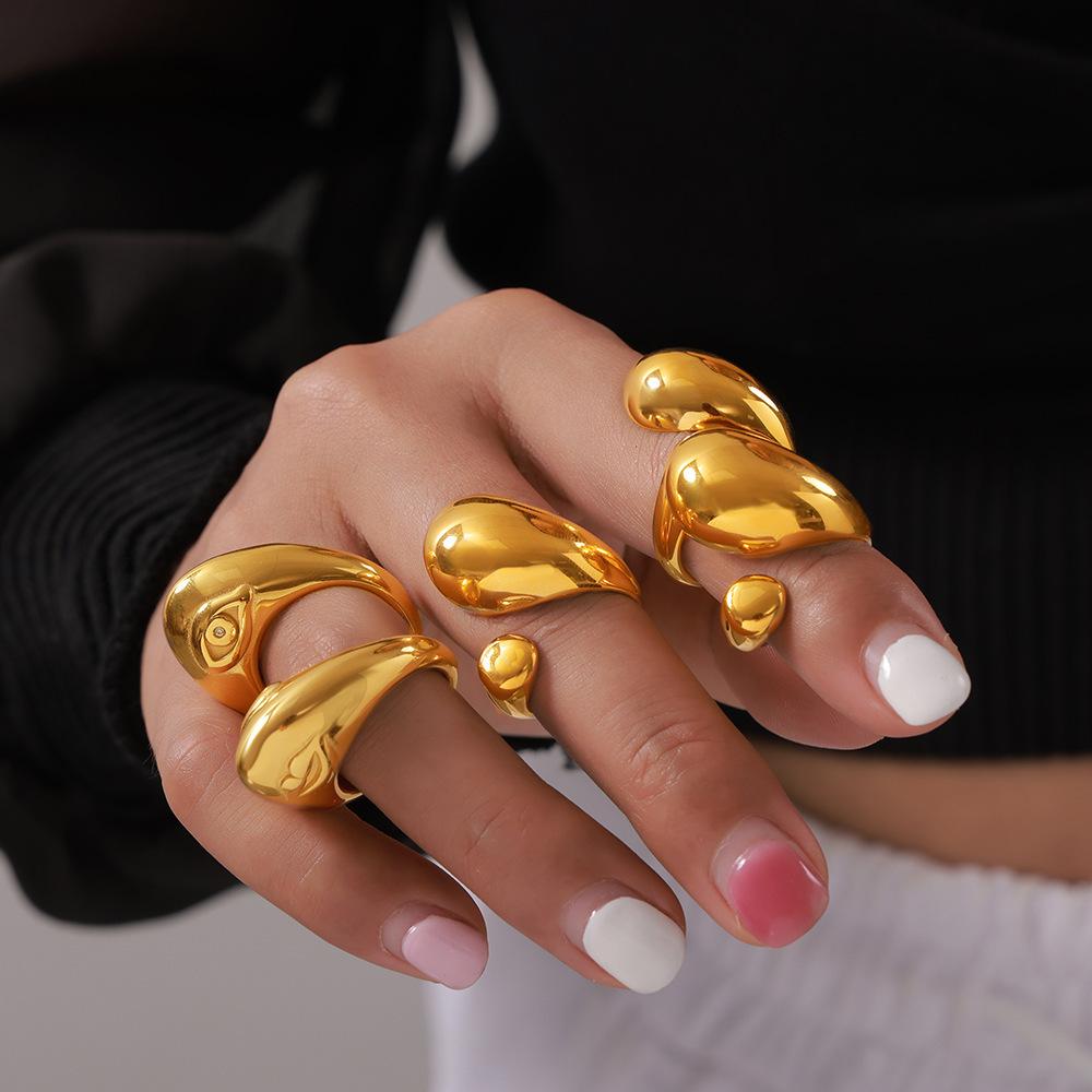 Кольцо с изумрудом и цирконием в стиле «темперамент» в стиле «круто», стильное, стильное, стильное, в стиле хип-хоп, из титановой стали, дизайн, легкое, роскошное ювелирное изделие