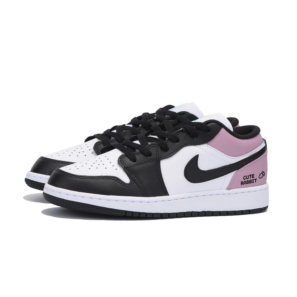Jordan Air Jordan 1 Singing At Dusk Rouge Устойчивые к истиранию Низкие Винтажные Баскетбольные Кроссовки Мужские Белый Розовый 553558-131(Команда85-)