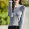 Women's Wool Sweater Qinghe Cashmere 50% Silk 50% Wool Autumn and Winter Wool Pullover Soft and Warm