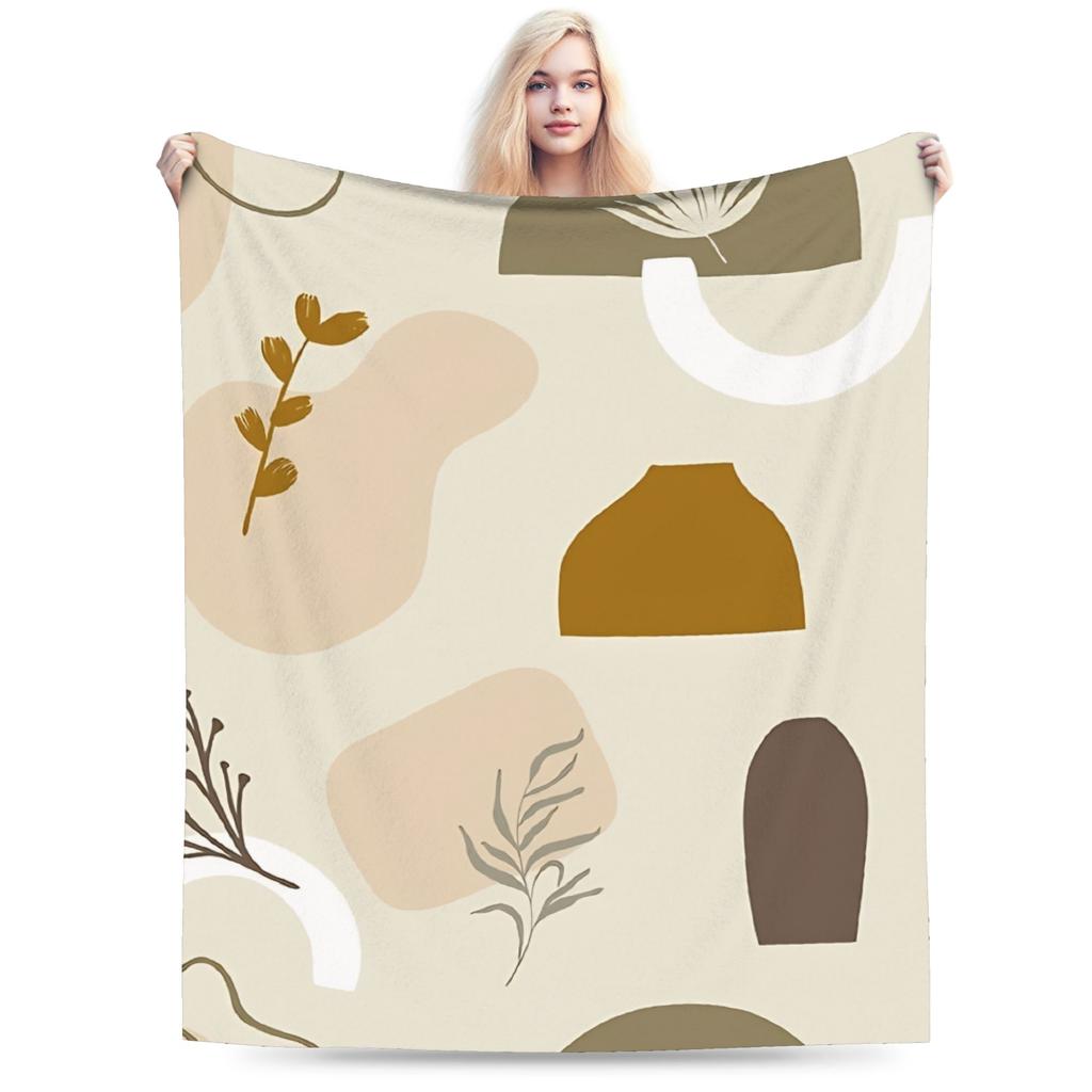 Bohemian pattern Flannel Blanket Winter Warm Soft Throw Blanket for Kids Living Room Funny Bedspread Sofa Bed Cover