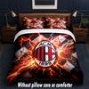 AC Milan Design Bed Bedding Set 1 Duvet Cover + 2 Pillowcases Soft Breathable Household Bed Linens