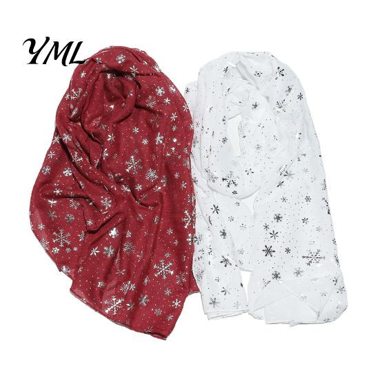 Polka Dot Print Wrap Glitter Sparkly Foil Snowflake Scarf for Women, Christmas Fashionable Holiday Gift Theme Shawl Wrap, Fall Winter Lightweight Soft