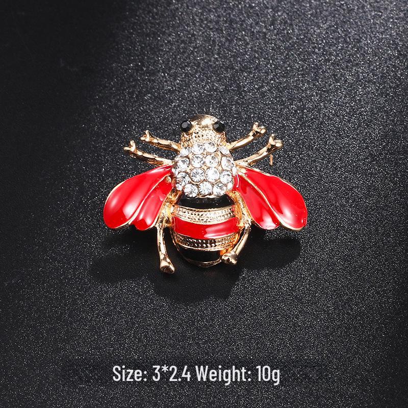 Брошь в виде пчелы с каплями масла в новом стиле - милая булавка в виде животного для воротников и аксессуаров одежды