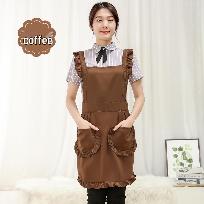 Korean Style Lace Apron - Cute Princess Design for Kitchen, Flower Shop, Nail Artist with Custom Logo Options