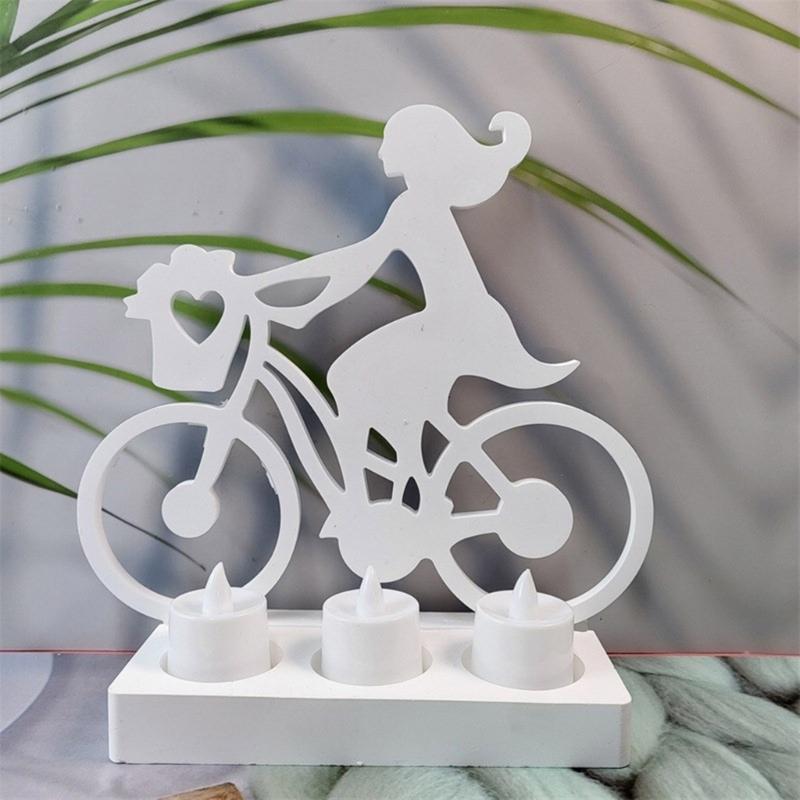 Силиконовые формы для орнаментов, формы для рукоделия, велосипедная форма для девочек, уникальные формы для подсвечников, форма для подсвечника для рукоделия