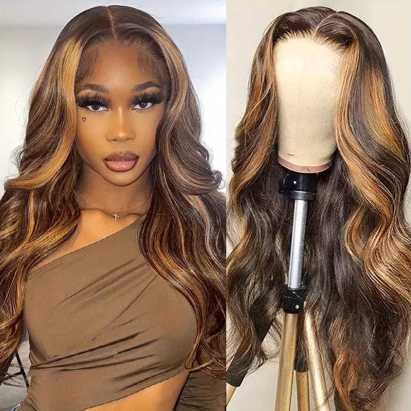 Front Lace Wig, Women's Medium Wave Long Curly Hair, Fluffy Natural Full Headgear