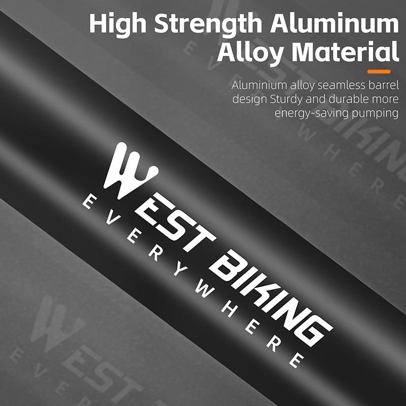 WEST BIKING Напольный насос высокого давления 260 PSI с манометром для накачки шин велосипеда, в том числе электровелосипеда, с клапанами Schrader/Presta