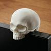 Декорация в виде черепа с защелкой на край монитора 3D-печатная миниатюрная фигурка черепа для края экрана компьютера/ТВ Уникальный готический стиль Настольное украшение для дома и офиса