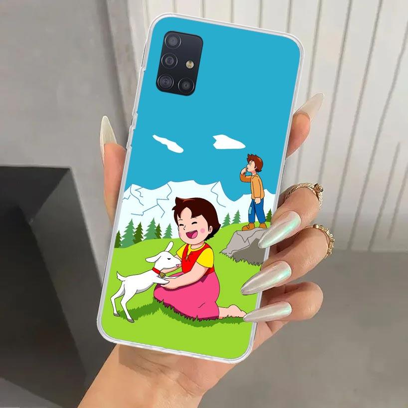 Heidi Cute Cartoon Phone Case for Samsung Galaxy A52 A32 A22 A12 A02S A50S A30S A10S Note 20 Ultra 10 Plus S10 A31 A20 A71 A72 G
