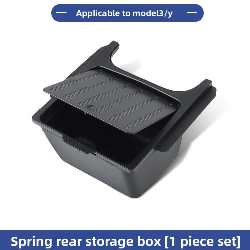 Car Sticker For Tesla Model Y Rear Storage Box Rear Middle Storage Box Garbage Can Storage Wholesale Car Accessories Modificatio