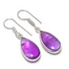 Sage Amethyst Gemstone 925 Sterling Silver Jewelry Earring 1.38"