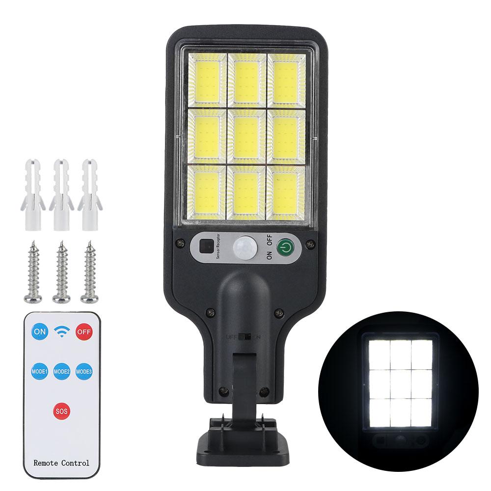 Настенный водонепроницаемый IP64 1 шт. солнечный уличный светодиодный светильник для сада, террасы, гаража, индукционная лампа для человеческого тела 90COB с дистанционным управлением