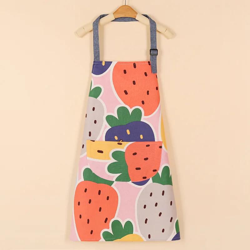 1 шт. фартуки модные хлопчатобумажные ткани водонепроницаемые утолщенные грязеотталкивающие кухонные фартуки и домашняя рабочая одежда садовая рабочая одежда