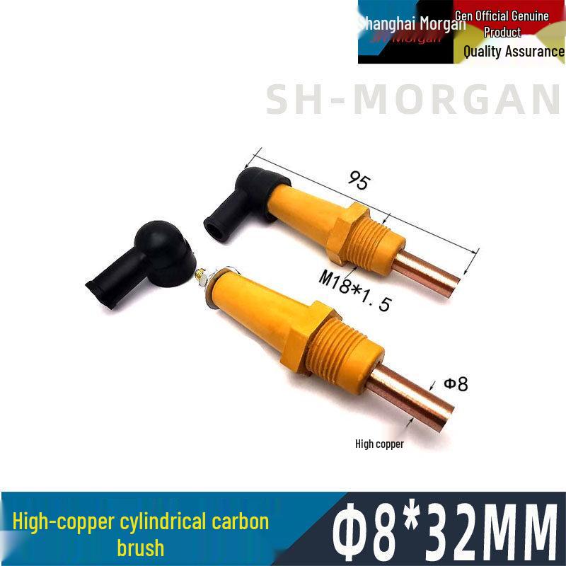 Cylindrical & Round Carbon Brushes for Drilling Machines, Sizes: 4x15, 6x20, 6x30, 8x30, 10x30, 12x50
