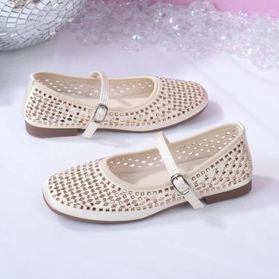 Модные женские балетки Летние дышащие одинарные туфли Сетчатые сандалии с вырезами Модные балетки Мэри Джейн для женщин Zapatos Mujer