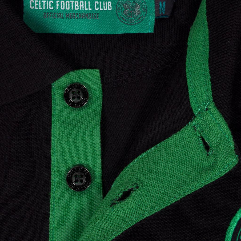 Celtic FC Boys Contrast Sleeves Polo Shirt