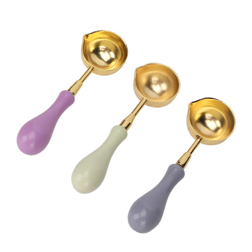 5 шт. ложка для воска деревянная медная современная элегантная носимая плавильная ремесленная ложка для воска для упаковки