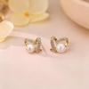 Серьги-пусеты Beixi S999 из стерлингового серебра в форме сердца с жемчугом - Роскошный полый дизайн, модный аксессуар