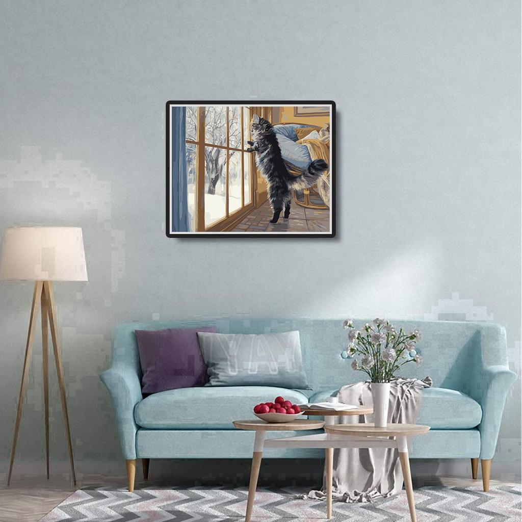 Frameless Picture Diy Painting By Numbers Animal Coloring By Numbers Acrylic Canvas Painting Handpainted Drawing Art