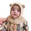 Windproof Ear Protection Hat Cute Big Eyes Plush Infant Knitted Cap Beanie Hat  Autumn and Winter