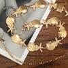 Sea Star Waist Chain Waist Ornament Belly Sash with Metal Shells and Pearls Accent For Ocean Themed Style Enthusiasts