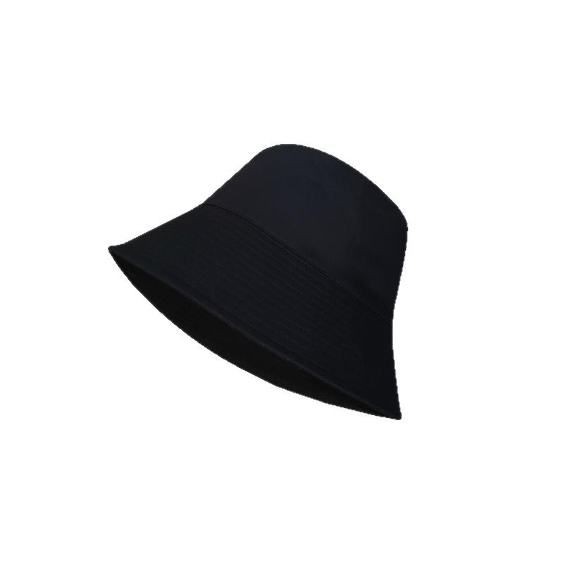 Black fisherman hat for women, oversized design, stylish and sun-protective, bucket hat