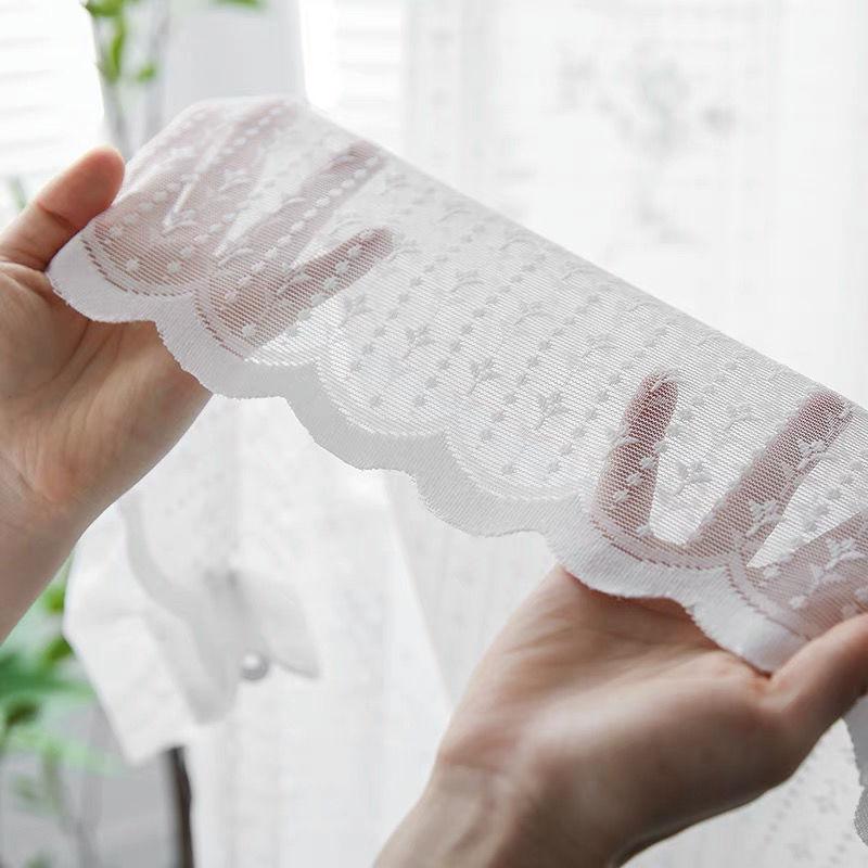 Белая цветочная вышитая прозрачная штора, вуалевая занавеска для столовой, гостиной, спальни, раздвижной стеклянной двери, домашнего декора