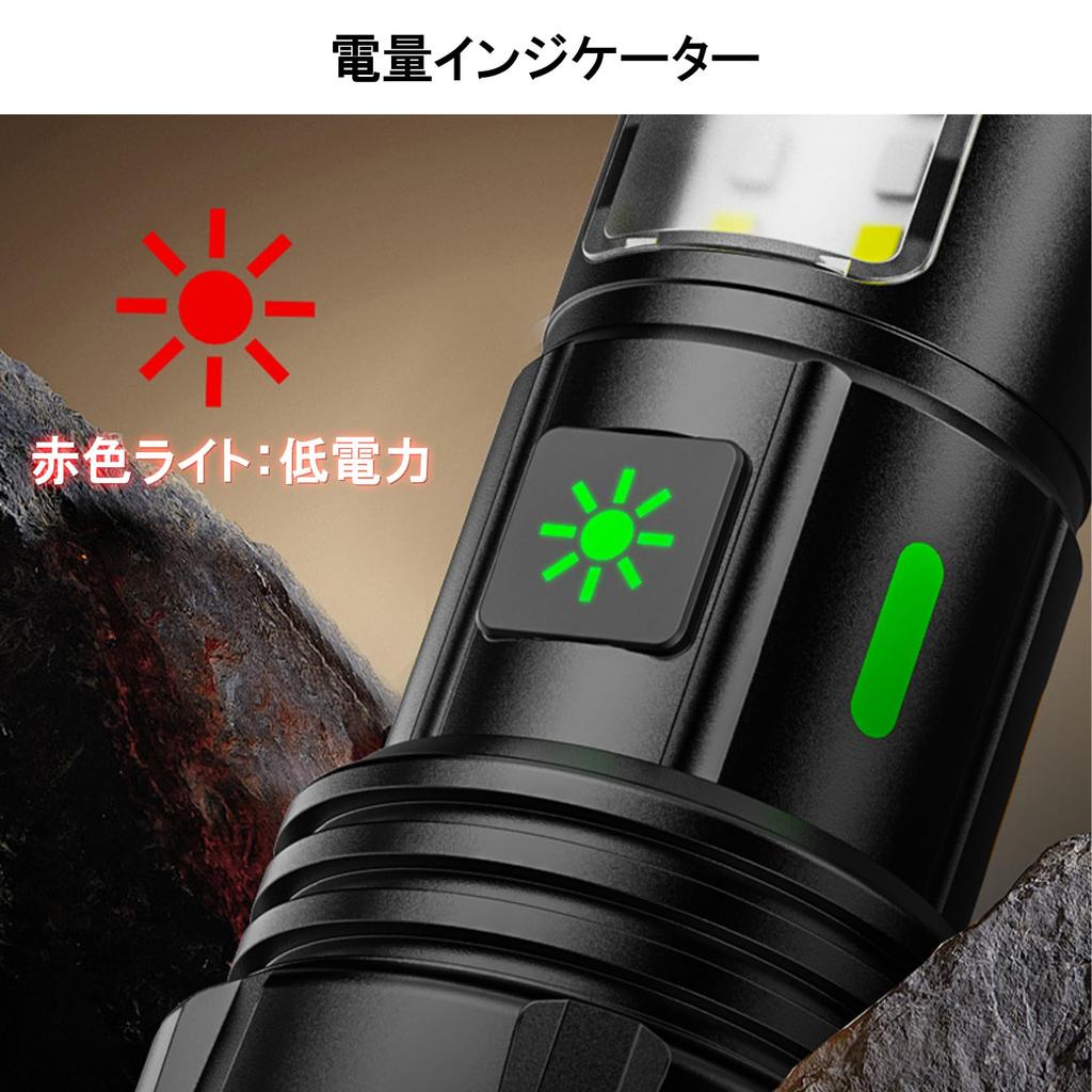 LUTW Powerful LED for Disaster Preparedness and Military Use Reinforced Strongest USB Rechargeable Handheld COB Work IPX45 5 Dimmable Fluorescent