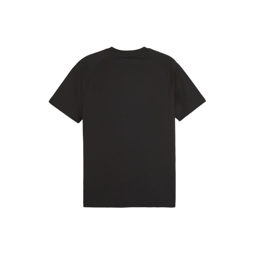 Puma Футболка Tech Pocket Tee, однотонная, повседневная, с круглым вырезом и коротким рукавом, мужская, черная 626155-01
