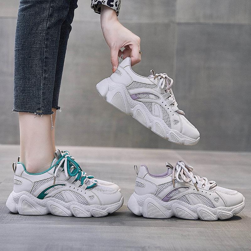 Кроссовки, женская обувь на плоской подошве, спортивная обувь с сеткой, летние дышащие кроссовки на платформе, повседневная обувь для бега, женские кроссовки для прогулок