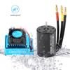 3650 3900KV Waterproof Brushless Motor with 120A Brushless ESC with 5.8V 3A BEC Set for 1 10 RC Car