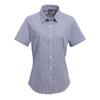Premier Womens/Ladies Microcheck Short Sleeve Cotton Shirt