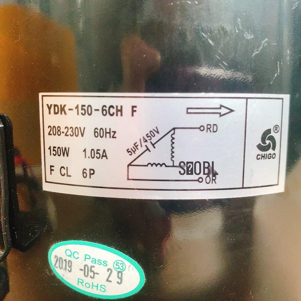 Двигатель 60 Гц YDK-150-6CH для наружного вентилятора кондиционера Chigo, 150 Вт