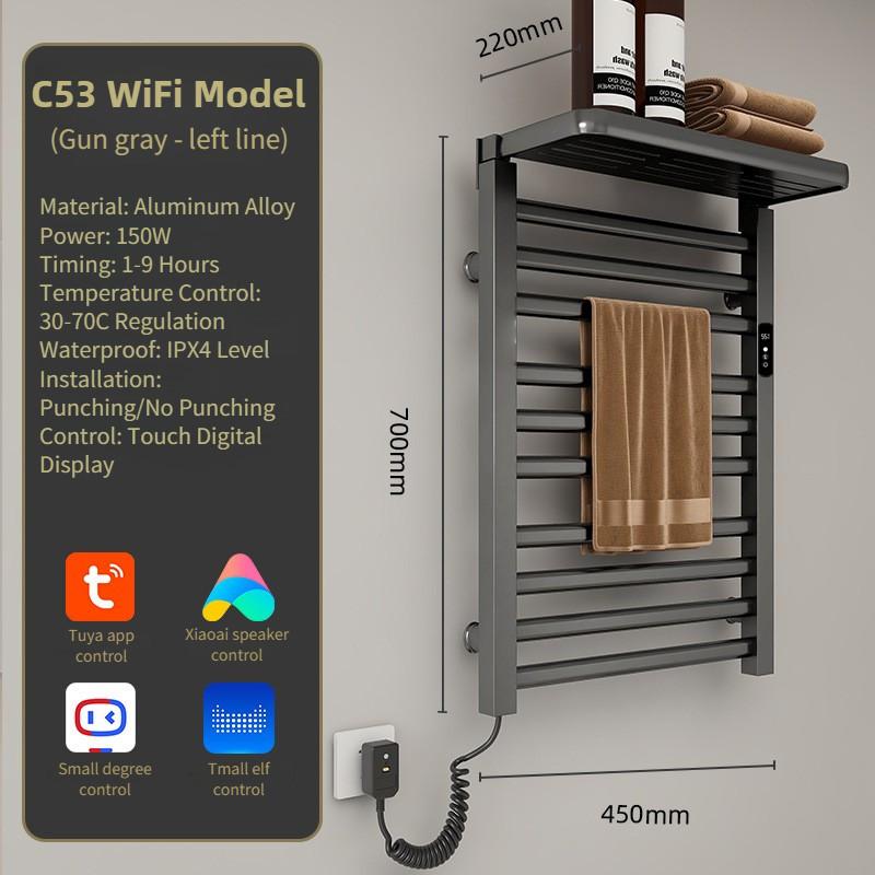 Электрическая сушилка для полотенец Бытовая Интеллектуальная Постоянная Температура Сушка Ванная Комната Полка для полотенец Сенсорное Управление Стеллаж для хранения