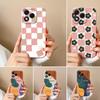 Phone Case For Huawei Honor 400 Lite X9c X6b X7c X60 X5b X8 X8c Pretty Plum Blossom Checkered Pattern Soft Silicone Shockproof Shell For Huawei Covers