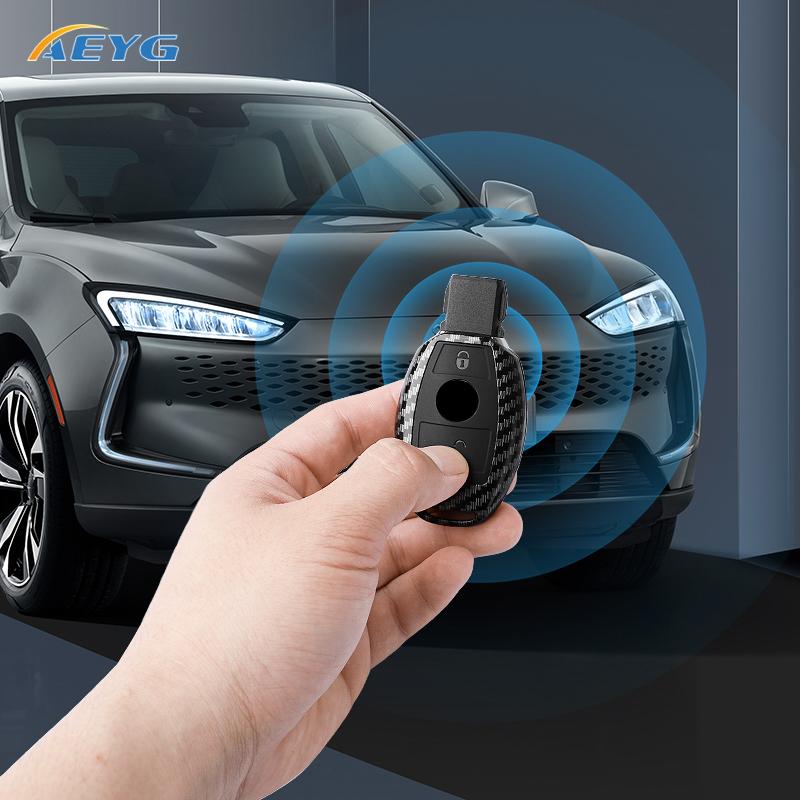 Крышка для ключа автомобиля из углеродного волокна ABS для Mercedes Benz A C E S G Class Gla Cla Glk Glc Cls W204 W463 W176 W251 W205 Amg