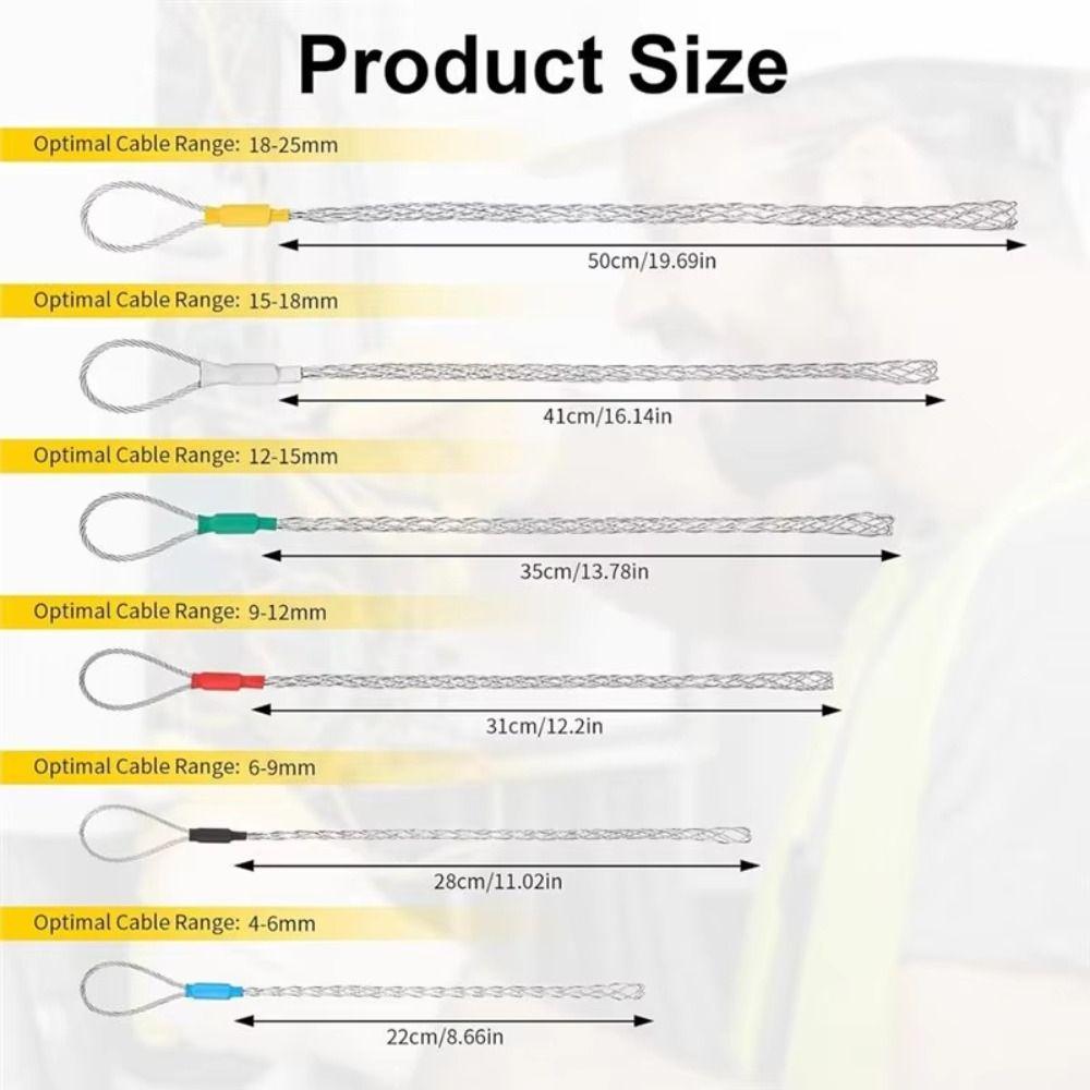 Anti-Slip Design Wire Grips Steel Mesh Pipe Conduit Puller Lassos Cable Puller  Electrician Tools