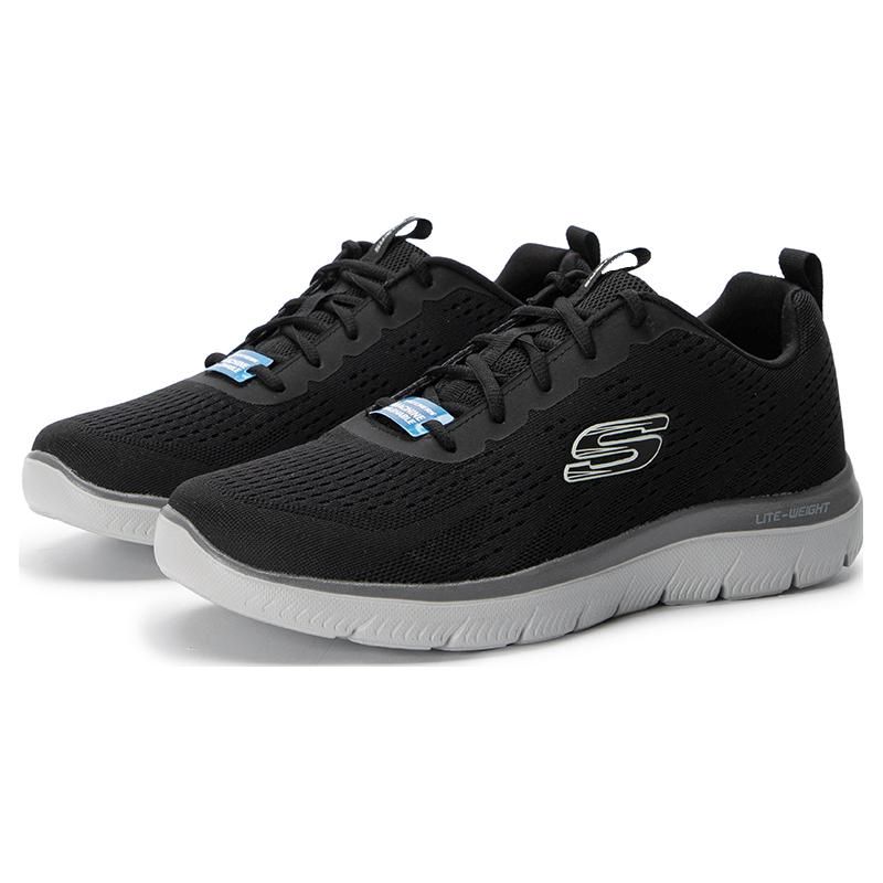 Skechers Summits Сетчатые Повседневные кроссовки с амортизацией Прочные Низкие Повседневная обувь Мужские кроссовки Черные 232395-BKCC