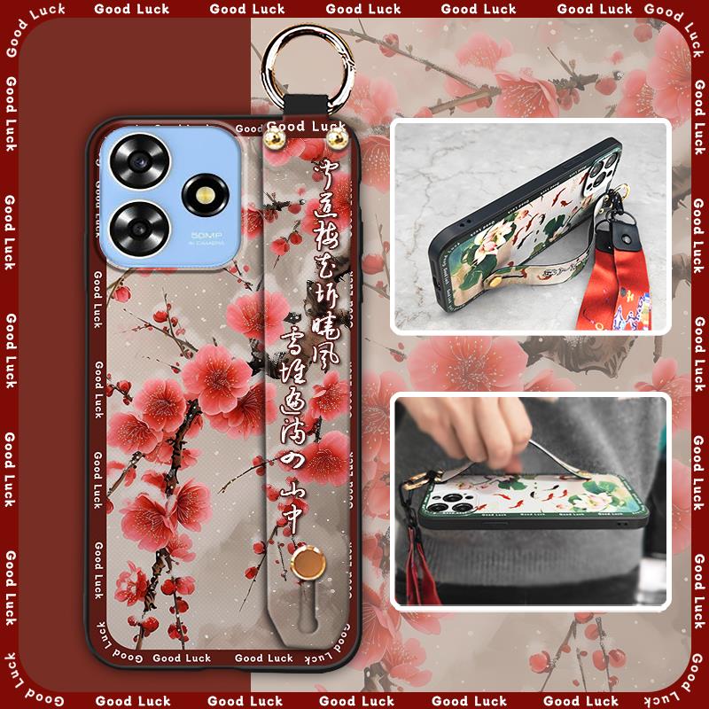 Грязеотталкивающий чехол-браслет для телефона ZTE Blade A73 4G/V50 Smart, водонепроницаемая защитная пыленепроницаемая задняя крышка со шнурком