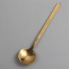 Креативная круглая ложка из нержавеющей стали с золотой и серебряной головкой, длинная ручка, ложка для размешивания кофе, чайная ложка, ложка для мороженого, барные аксессуары