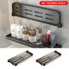 1Pcs Bathroom Storage Rack Foldable Bathroom Vanity Organiser No Hole Hanging  Kitchen Vanity Bathroom Shelf  New