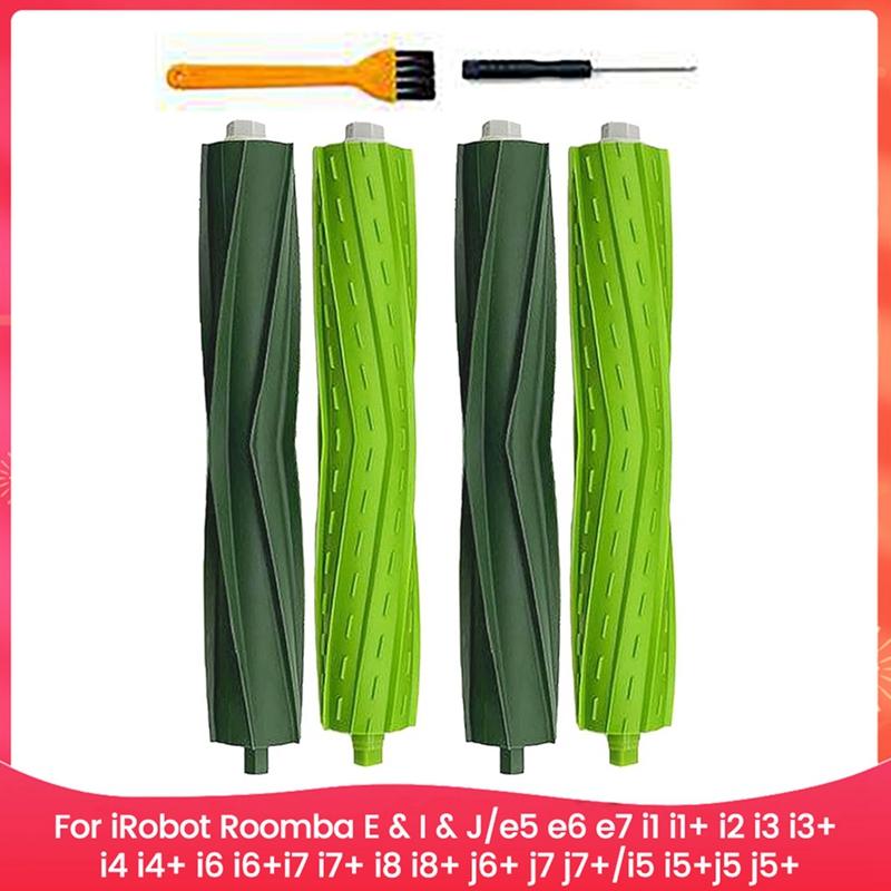 Резиновая щетка-валик для Irobot Roomba Серии E, I, J E5 E6 E7 I3 I3+ I4 I4+ I5 I6 I6+ I7 I7+ I8 I8+ J6+ J7 J7+ Запасные части