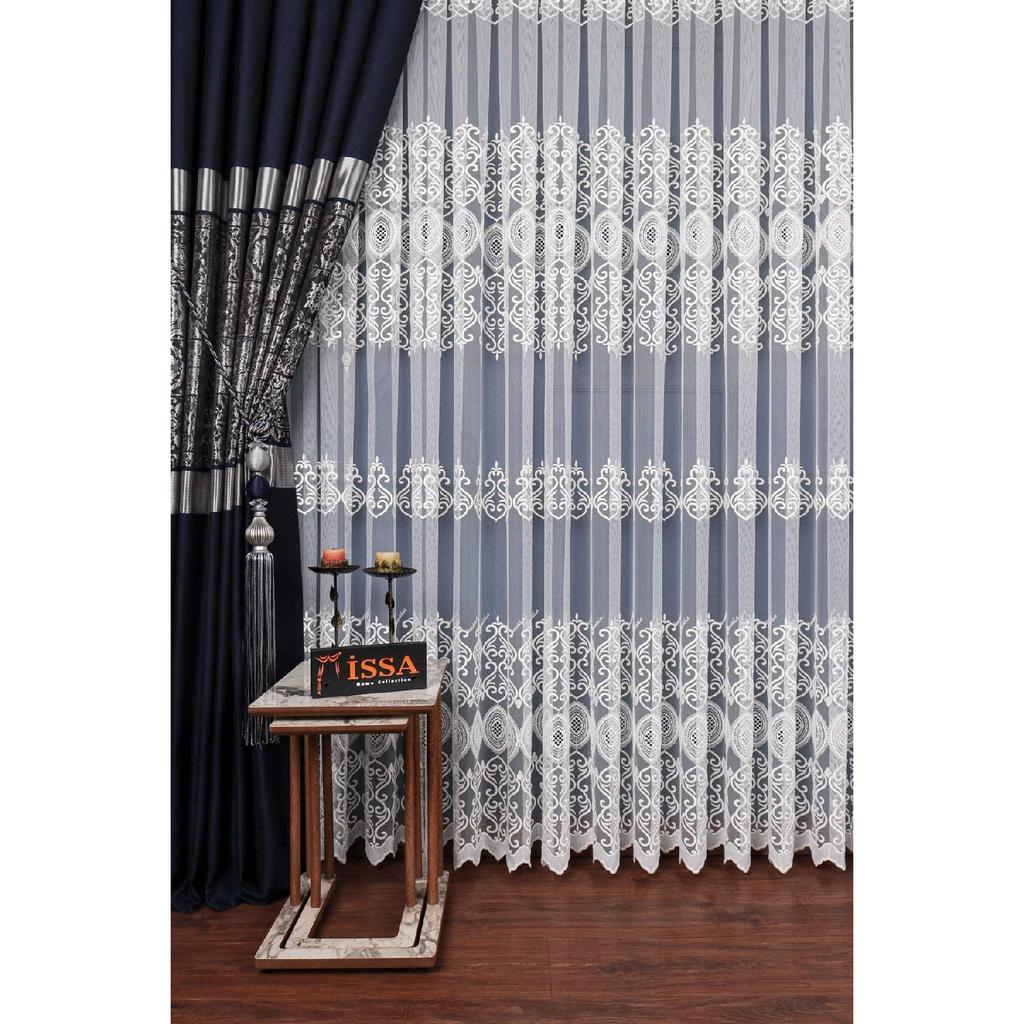 Занавес из тюля Crown Issa с вышивкой Brode Medium Battle 1/2.5