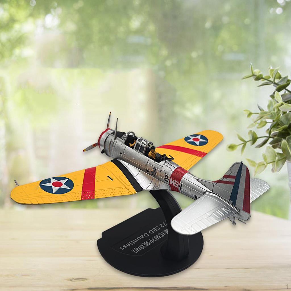 1/72 Aircraft Model Diecast Airplane with Display Base Fighter Alloy Plane for Cafes Bedroom
