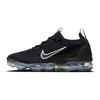 Air VaporMax 2021 Flyknit Черные крапчатые женские кроссовки Металлик-Серебристый Белый DC4112-002