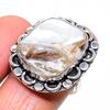 Biwa Pearl Gemstone 925 Sterling Silver Jewelry Ring Size 8